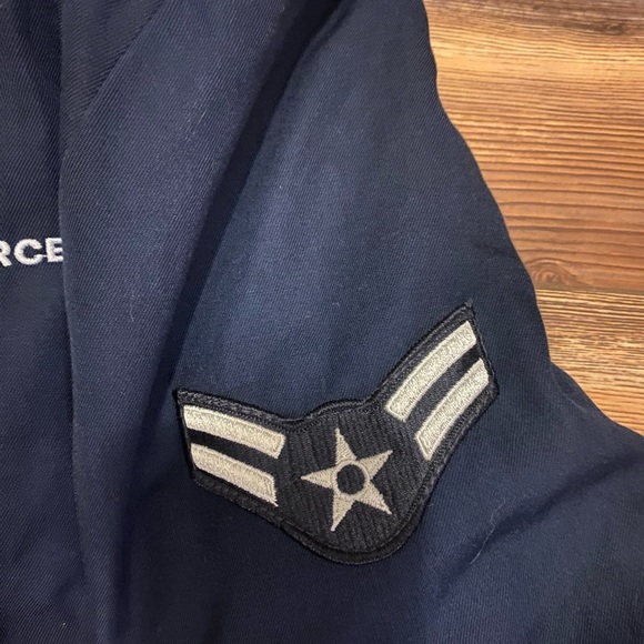 Vintage Navy Blue U.S Air Force Zip Jacket Wings Collection Size 44L With Liner - Picture 4 of 11